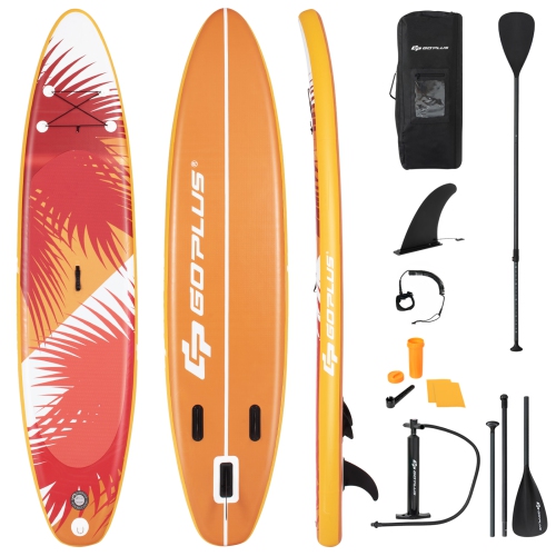 Goplus 10.5' Inflatable Stand Up Paddle Board Surfboard W/Bag Aluminum Paddle Pump