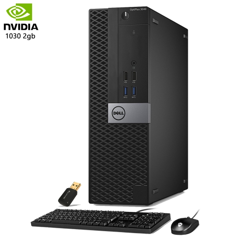 DELL  Refurbished (Good) - Optiplex 3040 Sff PC Computer \w Nvidia Gt1030 2GB Intel Core I5 6500 8GB Ram New 512GB SSD Windows 10 Professional Wifi