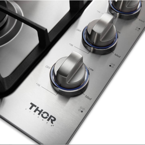 Thor Kitchen TGC3001 30" 4 Burner Drop-In Gas Cooktop in Stainless Steel