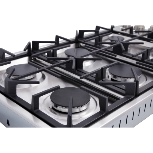 Thor Kitchen 36 Inch Professional Drop-In Gas Cooktop with Six Burners-TGC3601