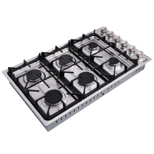 Thor Kitchen 36 Inch Professional Drop-In Gas Cooktop with Six Burners-TGC3601
