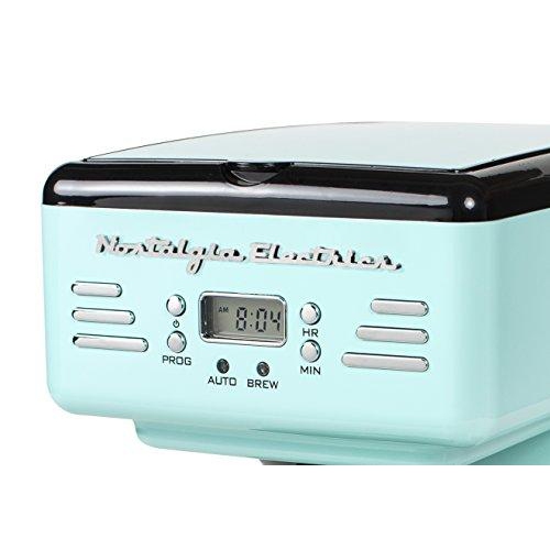 Nostalgia RCOF120AQ Retro 12-Cup Programmable Coffee Maker – Aqua Blue