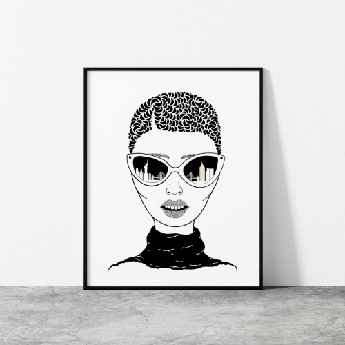 ANAYA ARTS  City Girl By - 11" X 14" Art & Wall Décor Poster