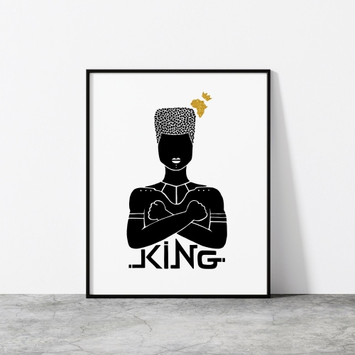 King by Anaya Arts- 18" x 24" Art & Wall Décor Poster
