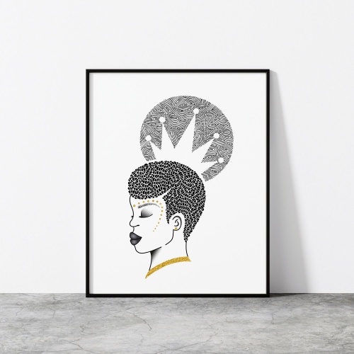 Crowned by Anaya Arts- 18" x 24" Art & Wall Décor Poster