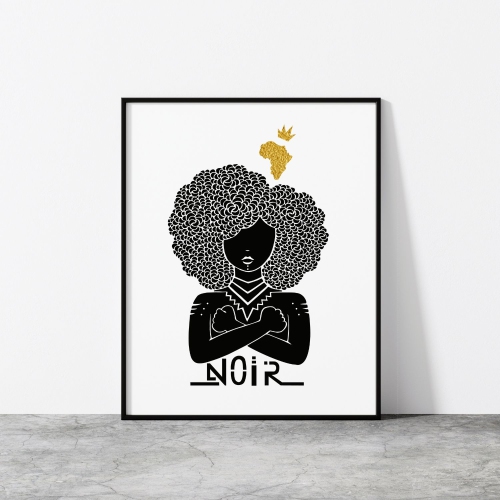Noir by Anaya Arts- 18" x 24" Art & Wall Décor Poster