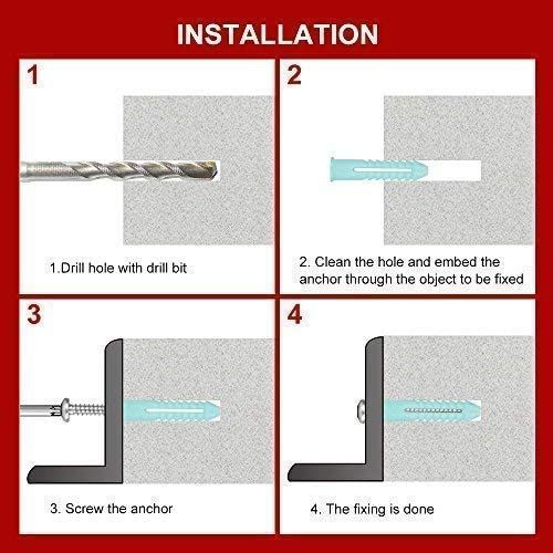 ISTAR Plastic Drywall Wall Anchors Screw Assortment Kit - 300 Pieces