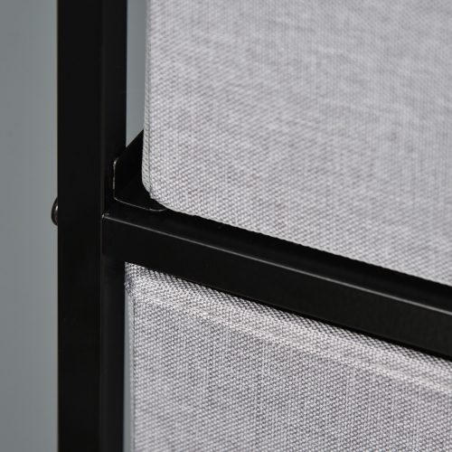 HOMCOM Dresser for Bedroom with 9 Drawers, 4-Tier Fabric Chest of Drawers, Tall Dresser Storage Tower with Steel Frame and Wooden Top for Closets,