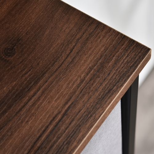 HOMCOM Dresser for Bedroom with 8 Drawers, 3-Tier Fabric Chest of Drawers, Tall Dresser Storage Tower with Steel Frame and Wooden Top for Closets,