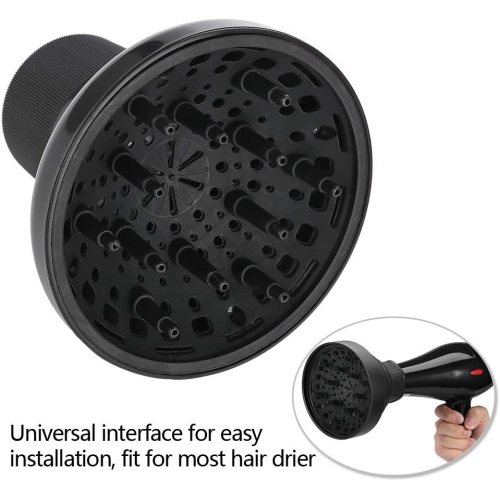 ISTAR Salon Professional Universal Diffuser Hair Tools, Hair Dryer, Curl Diffuser Wind Black