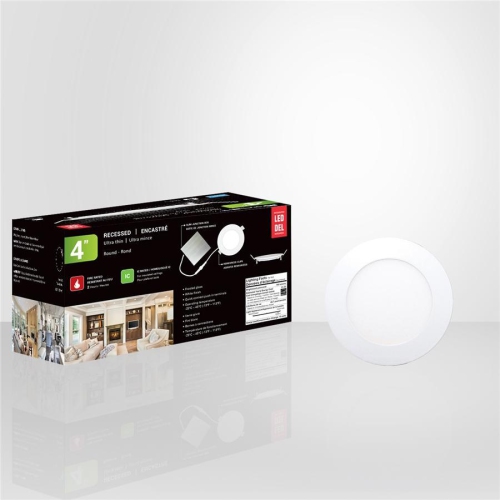 Xtricity - Set of 6 LED Recessed Lights, 4 '' Diameter, Dimmable, 10W, 5000K Daylight