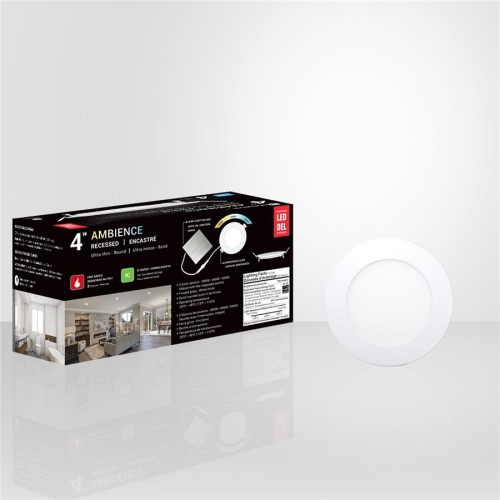 Xtricity - Set of 4 LED Recessed Lights, 4 '' Diameter, Dimmable, 10W, 3 Color Options