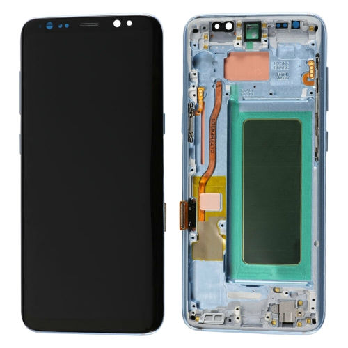 ESOURCE PARTS  Replacement Lcd Display Touch Screen Digitizer Assembly With Frame for Samsung Galaxy S8 - Coral In Blue
