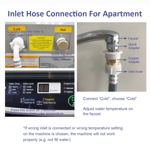 Panda 1.38 Cu.ft Portable Clothes Washing Machine, 3 Water Levels, 8 Programs, Compact Top Load Laundry Washer