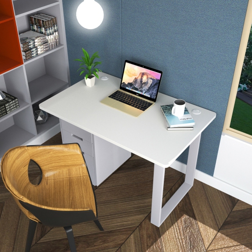 Gymax 48'' x 30'' Universal Tabletop for Standard & Standing Desk Frame White