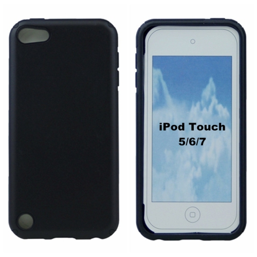 【CSmart】 Ultra Thin Soft TPU Silicone Jelly Bumper Back Cover Case for iPod Touch 5 / 6 / 7, Black