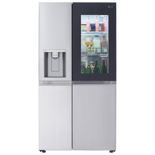 Réfrigérateur congélateur juxtaposé 27,1 pi³ 36 po distributeur eau/glaçons LG - Inox