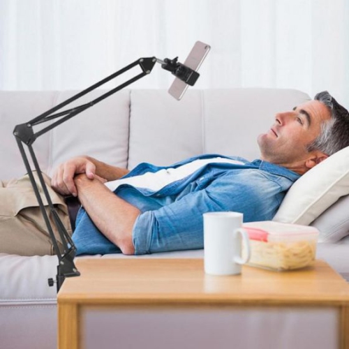 Bed Cell Phone Holder - Lazy Adjustable Bracket - Tablet Holder Stand Universal Mobile Phone Stand for Desk, 360º Rotating Phone Mounts for Bed