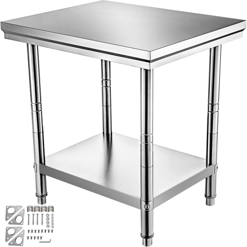 VEVOR  24"x30" Stainless Steel Kitchen Work Table Commercial Kitchen Restaurant Table