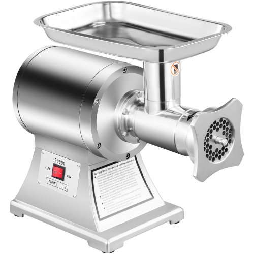 VEVOR  1.5HP Electric Meat Grinder 1100W Stainless 450 Lbs/h Heavy Duty Mincer Kitchen