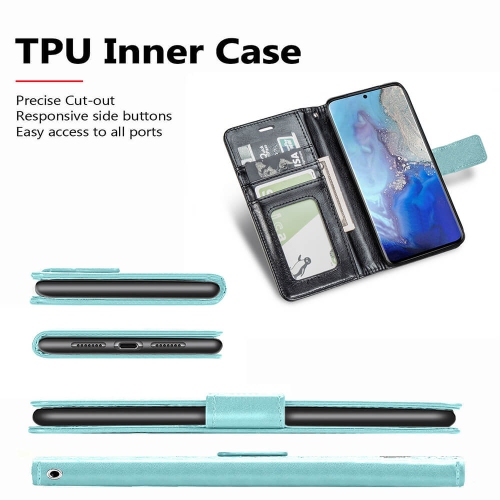 Juvenileway Folio série protection flip case pour Samsung Galaxy A71 - Vert