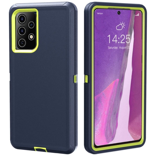 【CSmart】 Anti-Drop Triple 3 Layers Shockproof Heavy Duty Defender Hard Case for Samsung Galaxy A32 5G, Lime