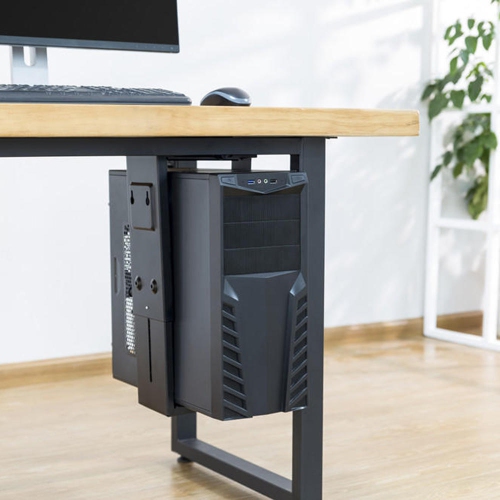 Under Desk Computer PC Case Tower Holder, Wall PC Case Mount Holder with Height and Width Adjustment