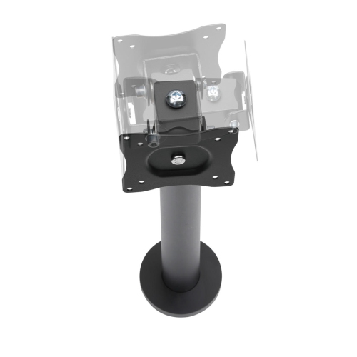 POS Height Adjustable Desk Display Mount, Desktop Monitor Stand Pole Mount Holds Screen for 17" to 23" with VESA Mount 75 X 75mm and 100 X 100mm