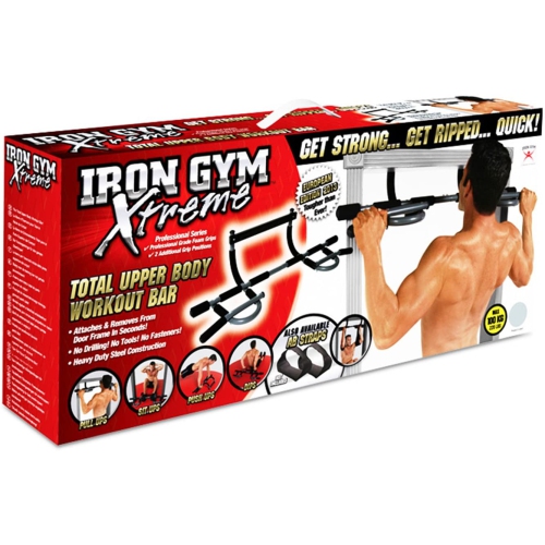 Iron Gym Xtreme Total Upper Body Workout Bar Multi Gym Grip Chin Up Pull Up Bar Heavy Duty Door Gym Doorway Trainer Portable Full Body Home Gym Training Workout Equipment Best Buy Canada