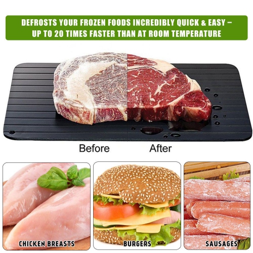 ISTAR Fast Defrosting Tray for Natural Thawing Frozen Meat, Rapid Thawing Plate & Board for Frozen Meat & Food, Defrosting Mat