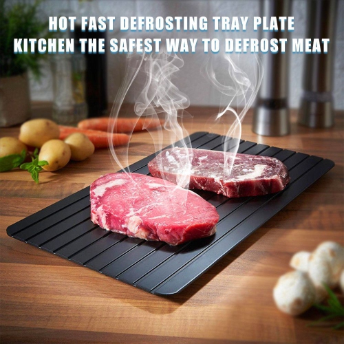 ISTAR Fast Defrosting Tray for Natural Thawing Frozen Meat, Rapid Thawing Plate & Board for Frozen Meat & Food, Defrosting Mat
