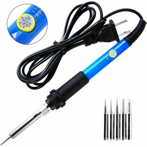 ISTAR  Electric Soldering Iron Kit 60W Adjustable Temperature Welding Soldering Iron With 5PCs Different Tips. (Soldering Irons)