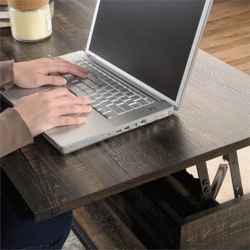 Sauder® S-425671 Steel River® Lift-top Coffee Table Carbon Oak® Finish