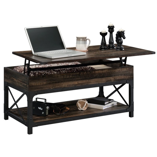 Sauder® S-425671 Steel River® Lift-top Coffee Table Carbon Oak® Finish