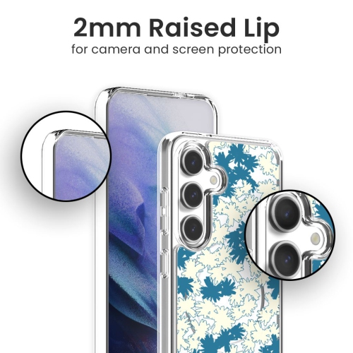 Samsung Galaxy S24 Clear Case - Blue Dandelion Design