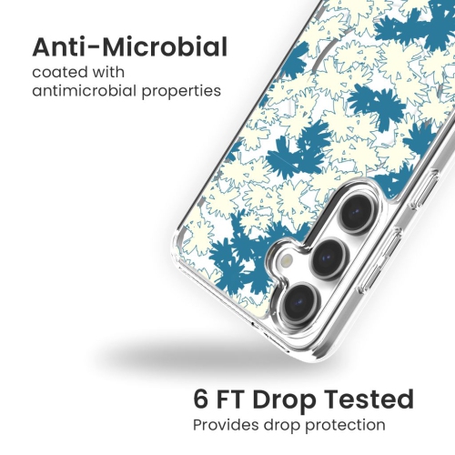 Samsung Galaxy S24 Clear Case - Blue Dandelion Design