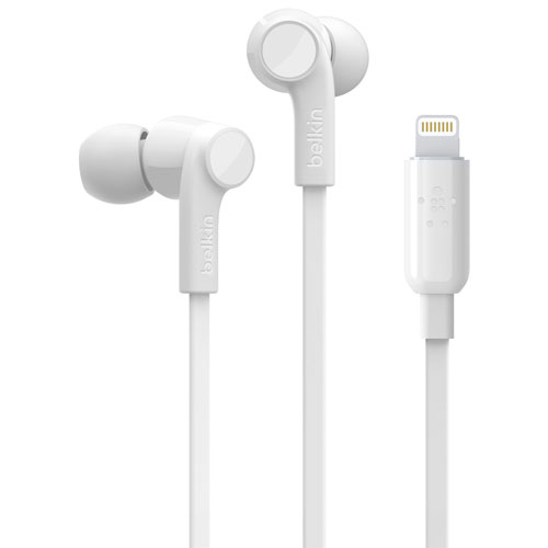 Belkin SoundForm In-Ear Sound Isolating Headphones with Lightning Connector - White