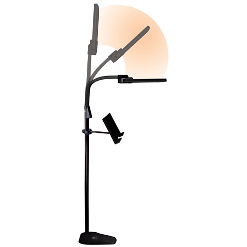 OttLite Dual Shade Traditional LED Floor Lamp - Black