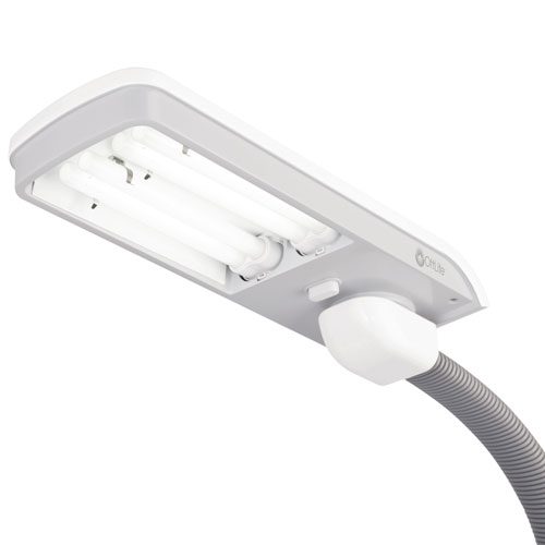 Lampadaire DEL traditionnel PivotingShade d'OttLite - Blanc