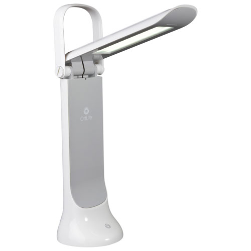 Lampe DEL traditionnelle à intensité réglable ClearSun d'OttLite - Blanc