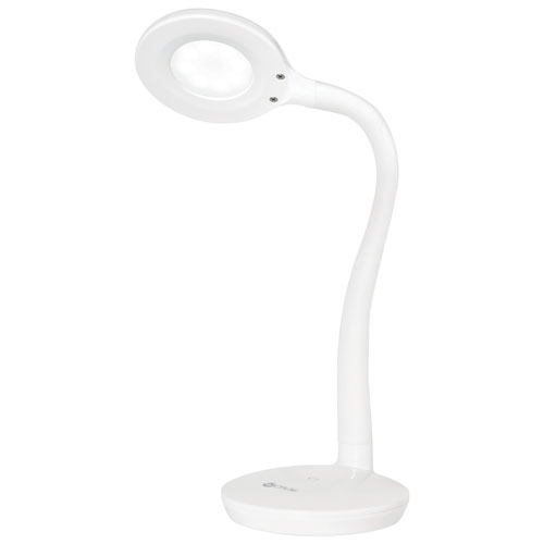 Lampe de bureau DEL traditionnelle Soft Touch d'OttLite - Blanc