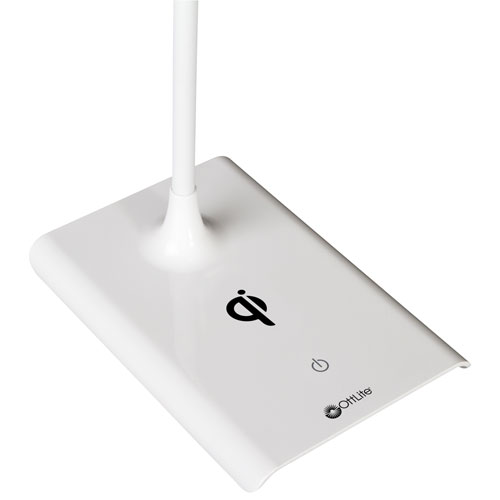 OttLite ClearSun Traditional LED Desk Lamp with Qi Wireless Charging - White