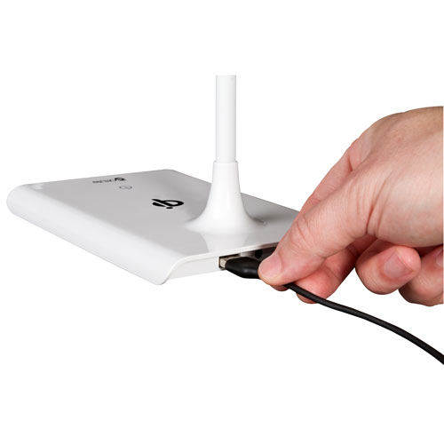 OttLite ClearSun Traditional LED Desk Lamp with Qi Wireless Charging - White