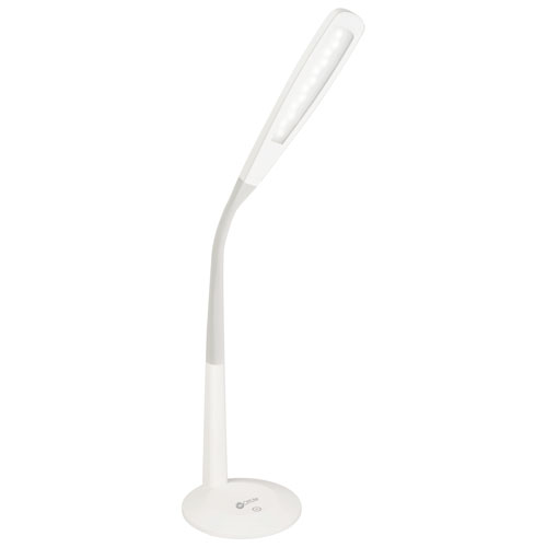 Lampe de bureau DEL flexible traditionnelle Daylight d'OttLite - Blanc