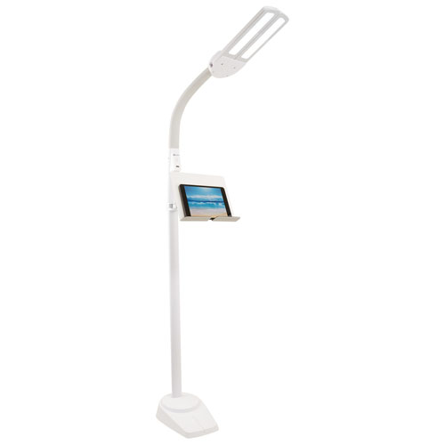 OttLite Dual Shade Traditional LED Floor Lamp - Whtie