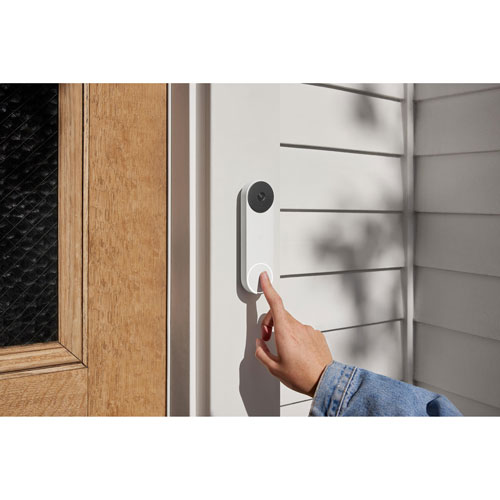 Sonnette vidéo sans fil à pile Nest de Google - Blanc