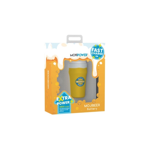Moji Power Bank 4500 mAh Compatible with iOs and Android, smartphones and tablets, mp3/mp4 players, Bluetooth devices - Beer