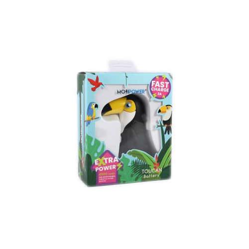 Moji Power Bank 4500 mAh Compatible with iOs and Android, smartphones and tablets, mp3/mp4 players, Bluetooth devices - Toucan