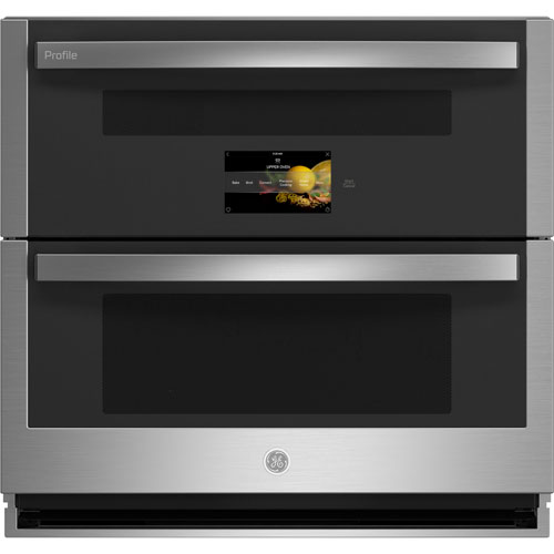 GE Profile 30" 5 Cu. Ft. Double True Convection Electric Wall Oven - Stainless Steel