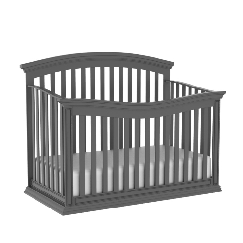 Helena Convertible Premium Baby Crib, Dark Grey